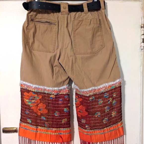 OOAK Bloomers Crop Handmade Festival Boho Hippie Cottage Core Pants - Picture 2 of 7